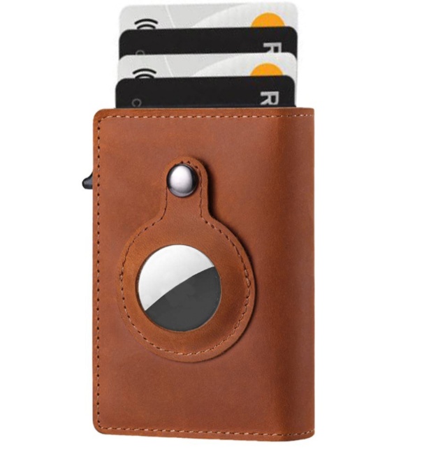 AirTag Wallet Anti Theft Bullet Card Bag Multi-functional Rfid Card ...