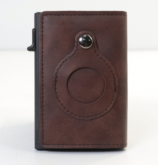 AirTag Wallet Anti Theft Bullet Card Bag Multi-functional Rfid Card ...